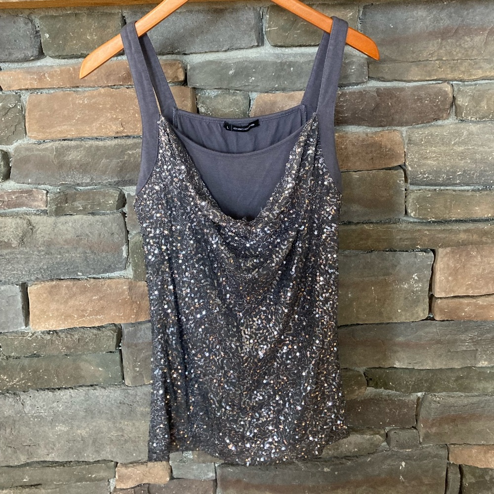 Y2K Party Festival Bling Sequin Tank Top